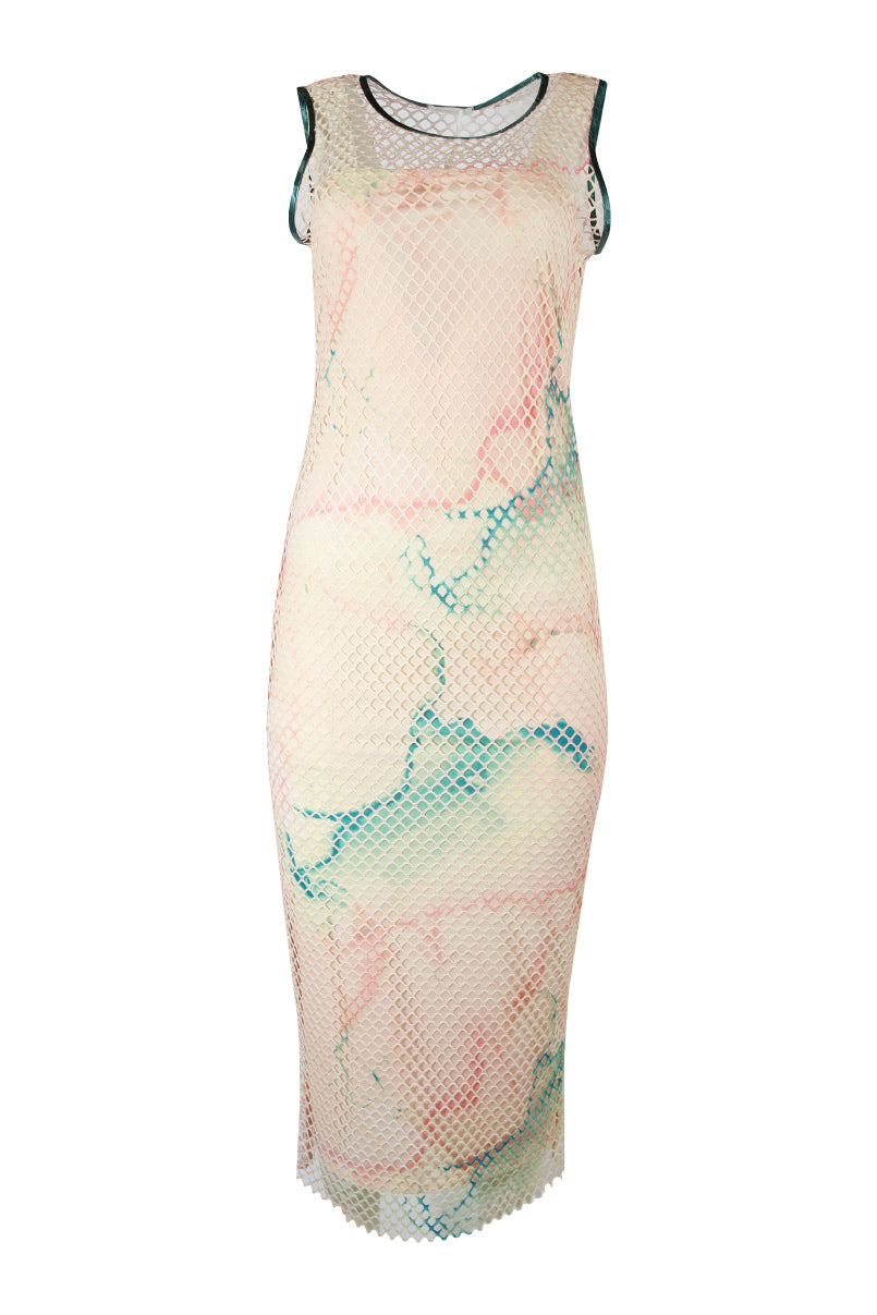 Vestido rede comprido