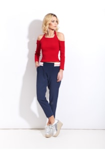 Tricot shirt with a bow on the back