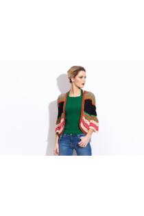 Tricot cropped coat