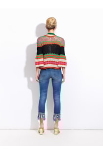Tricot cropped coat