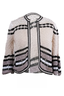 Tricot cropped coat
