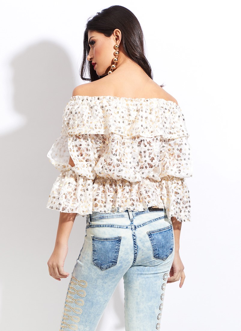 Blusa con lentejuelas