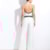 Halter neck jumpsuit with contrasting stripes