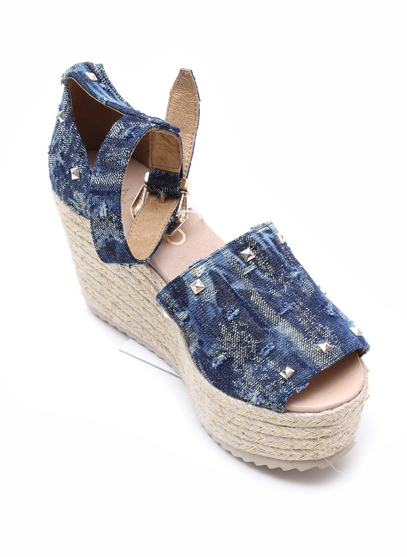 antural jute platform wedges