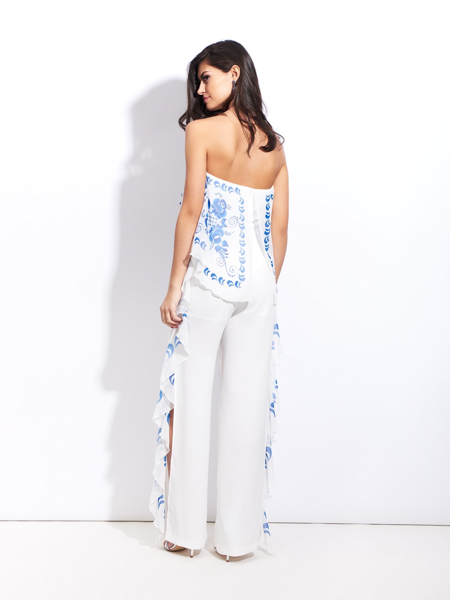Long jumpsuit with side opening