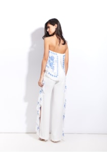 Long jumpsuit with side opening