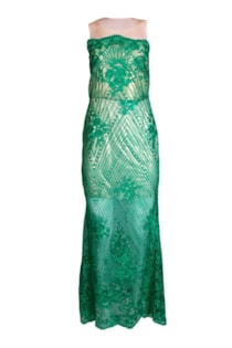 Vestido renda com tule