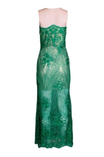Vestido renda com tule