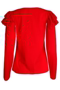 T-shirt com joias e folhos