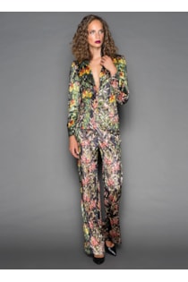 Pantalón recto con estampado