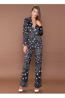 Pantalón recto con estampado
