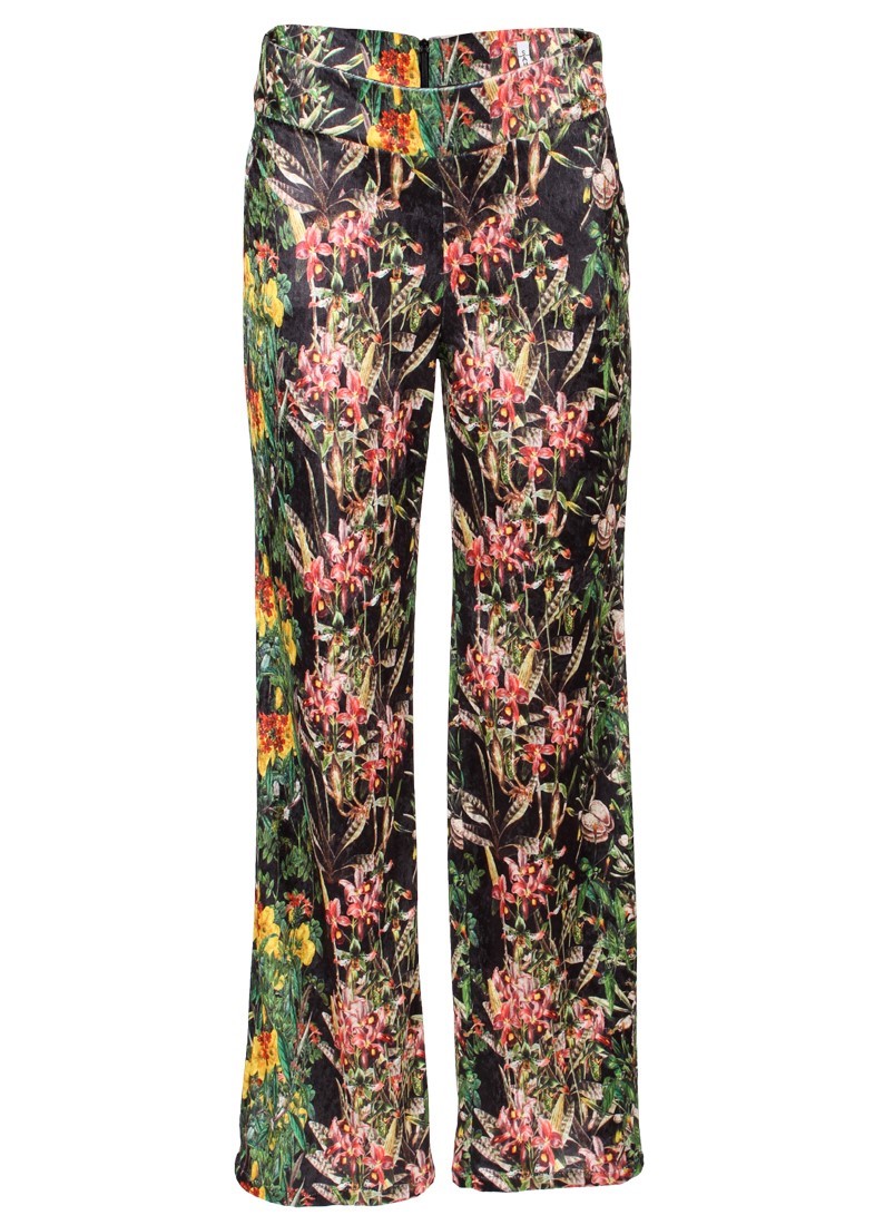 Printed straight pants 