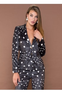 Blazer with printed