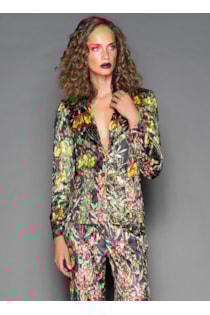 Blazer with printed