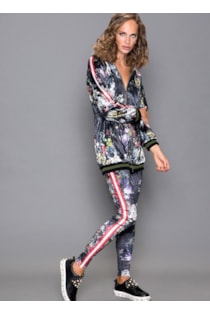 Pantalones legging estampados y banda lateral