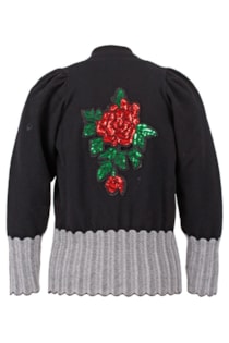 Tricot coat with embroidery