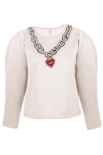 Camisola com colar de corrente