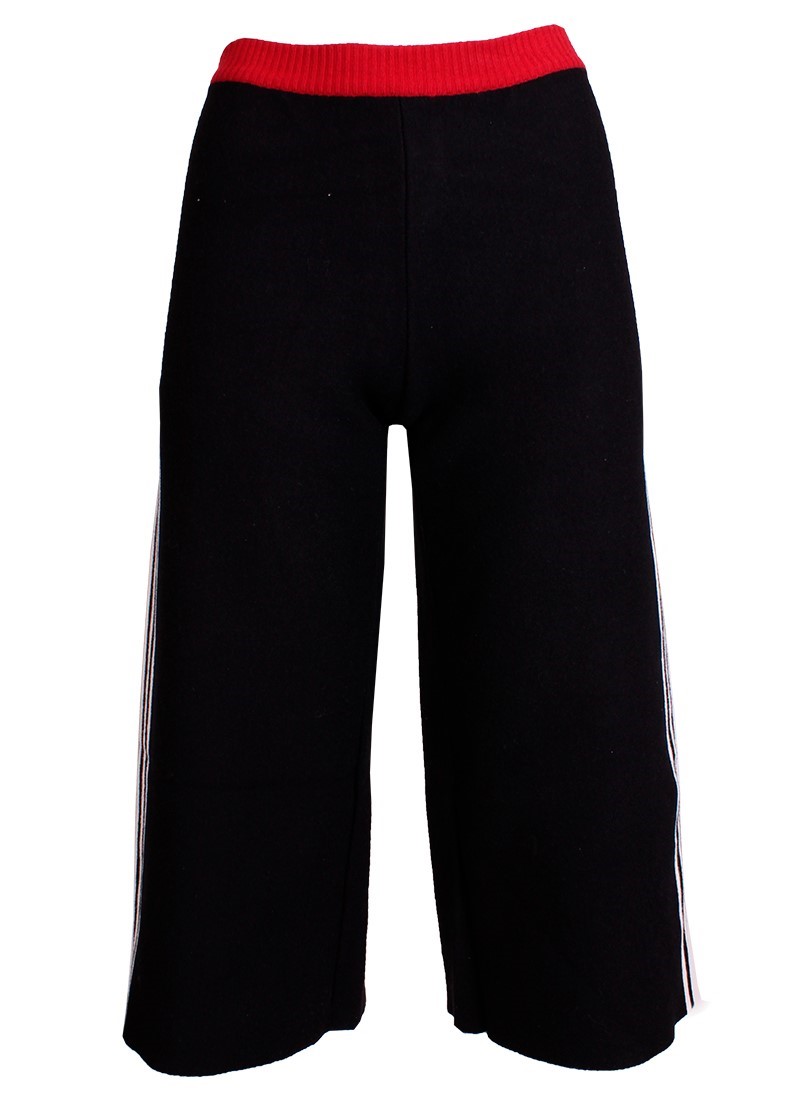 Tricot pants with side band