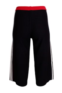 Calças de tricot com faixa lateral