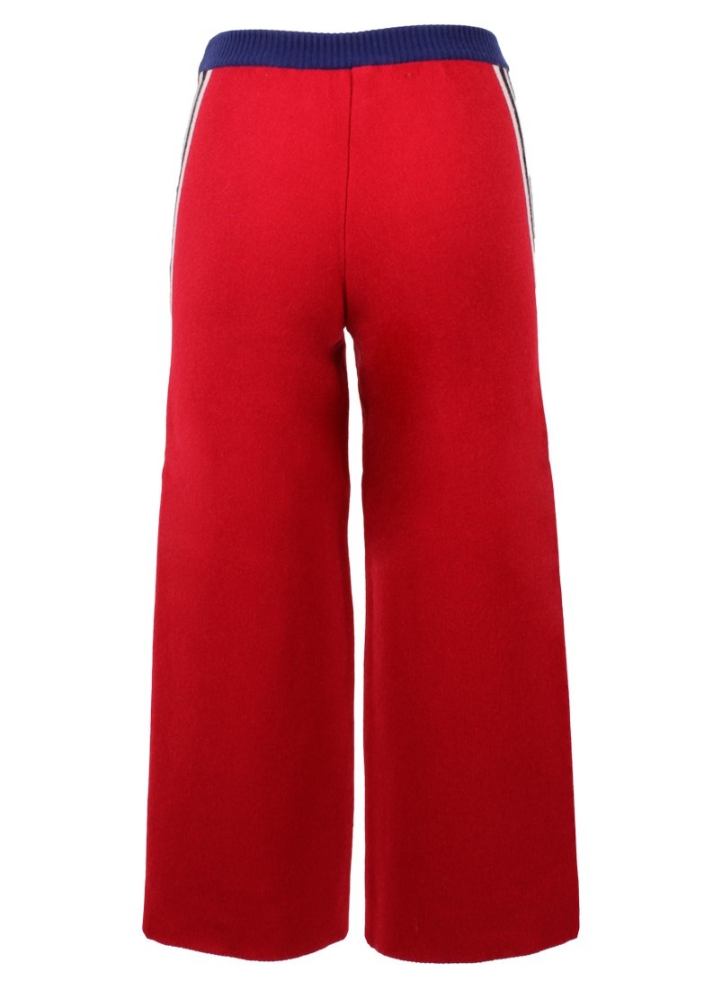Tricot pants with side band
