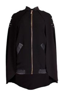 Bomber printed cape 