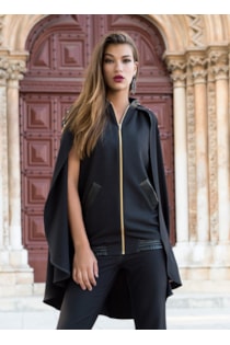 Bomber printed cape 