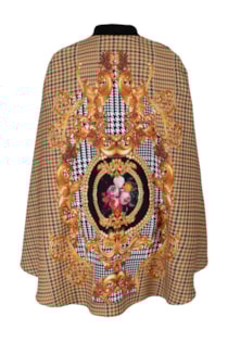 Bomber printed cape 