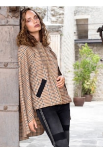 Bomber printed cape 