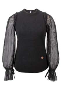 Camisón con pliegues en la manga