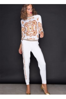 Pantalones con lateral estampado