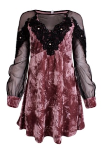 Vestido curto combinado
