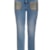 Pantalones ajustados con tachuelas en bolsillos