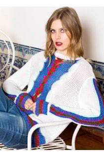 Camisón de tricot color block