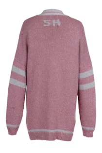 Casaco oversize de tricot com bolsos