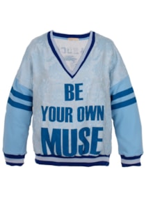 Sweatshirt decote em bico