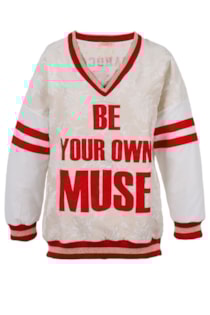 Sweatshirt decote em bico