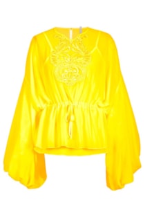 Blouse with fitted waist
