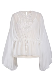 Blouse with fitted waist