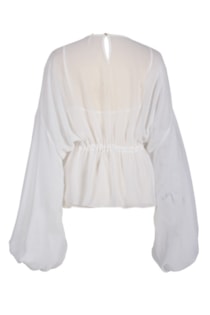 Blouse with fitted waist