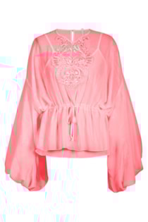 Blouse with fitted waist