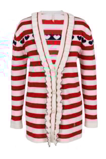 Camisola de tricot com folhos