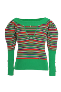 Camisola de tricot com abertura