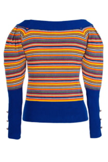 Camisola de tricot com abertura