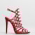 Heeled sandal with straps