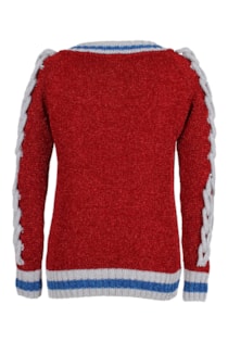 Camisola de tricot com abertura nas mangas