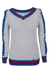 Tricot shirt with opening on the sleeves