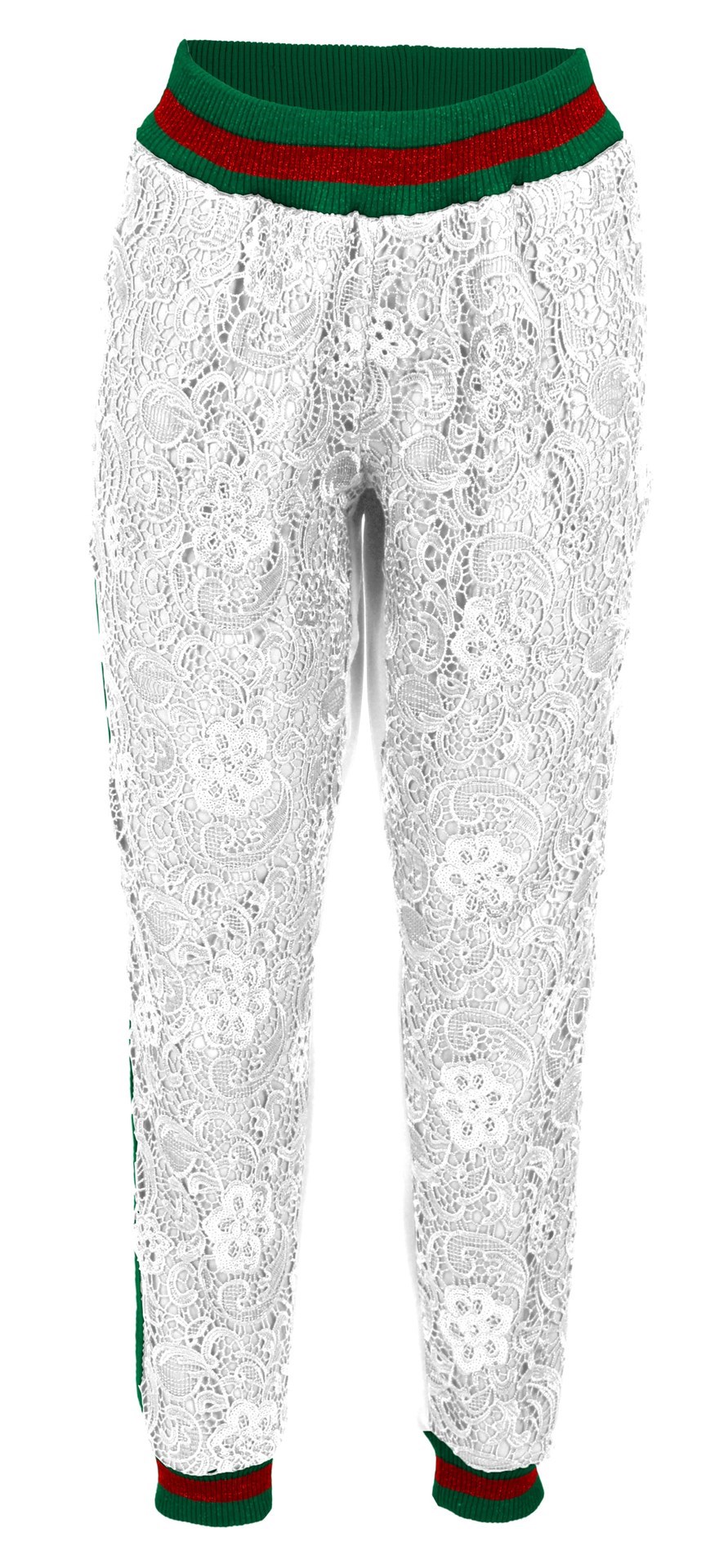 Combined pants with lace