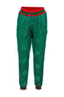 Pantalones combinados de encaje