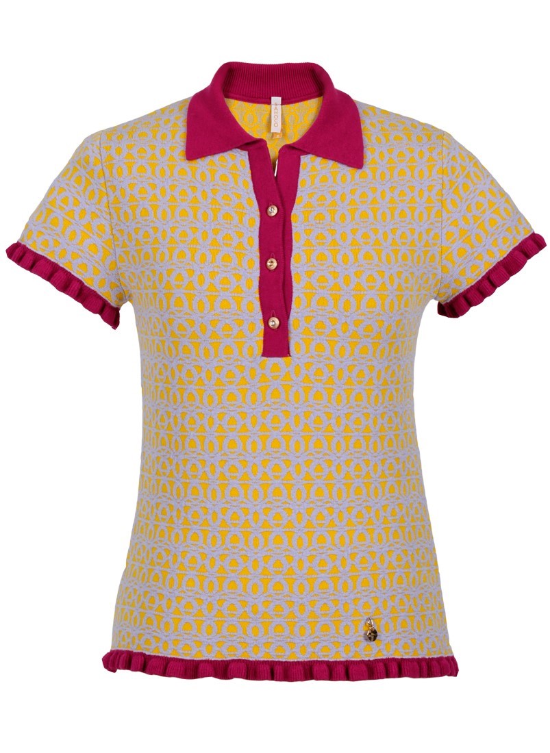 Tricot shirt with polo collar
