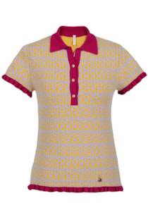 Camisón de tricot con cuello polo